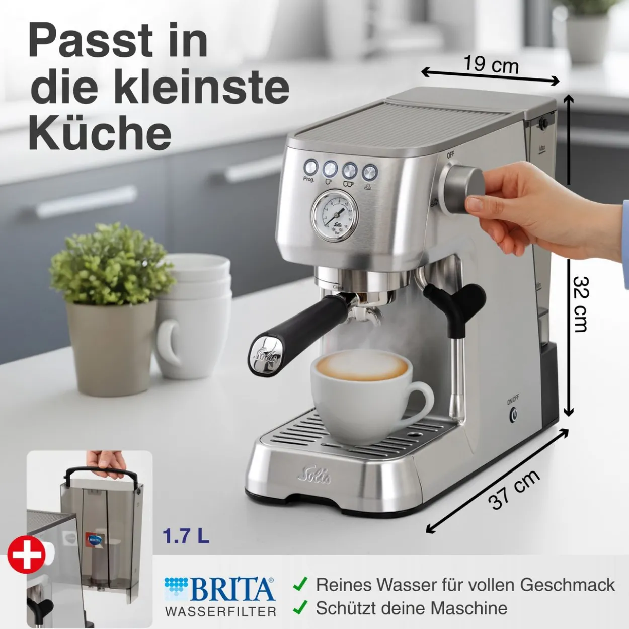 Solis Barista Perfetta Plus (Typ 1170) v2 - si halbautomatische Espressomaschine