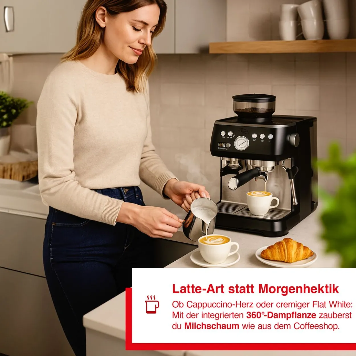 Solis Grind&Infuse PERFETTA (Typ 1019) Espressomaschine mit Mahlwerk + Milchaufschäumer