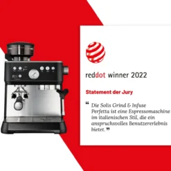 Solis Grind&Infuse PERFETTA (Typ 1019) Espressomaschine mit Mahlwerk + Milchaufschäumer