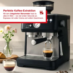 Solis Grind&Infuse PERFETTA (Typ 1019) Espressomaschine mit Mahlwerk + Milchaufschäumer