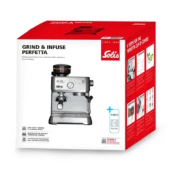 Solis Grind&Infuse PERFETTA (Typ 1019) Espressomaschine mit Mahlwerk + Milchaufschäumer