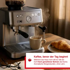Solis Grind&Infuse PERFETTA (Typ 1019) Espressomaschine mit Mahlwerk + Milchaufschäumer