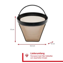 Solis Permanent Gold Filter Zum dauerhaften Einsatz geeignet