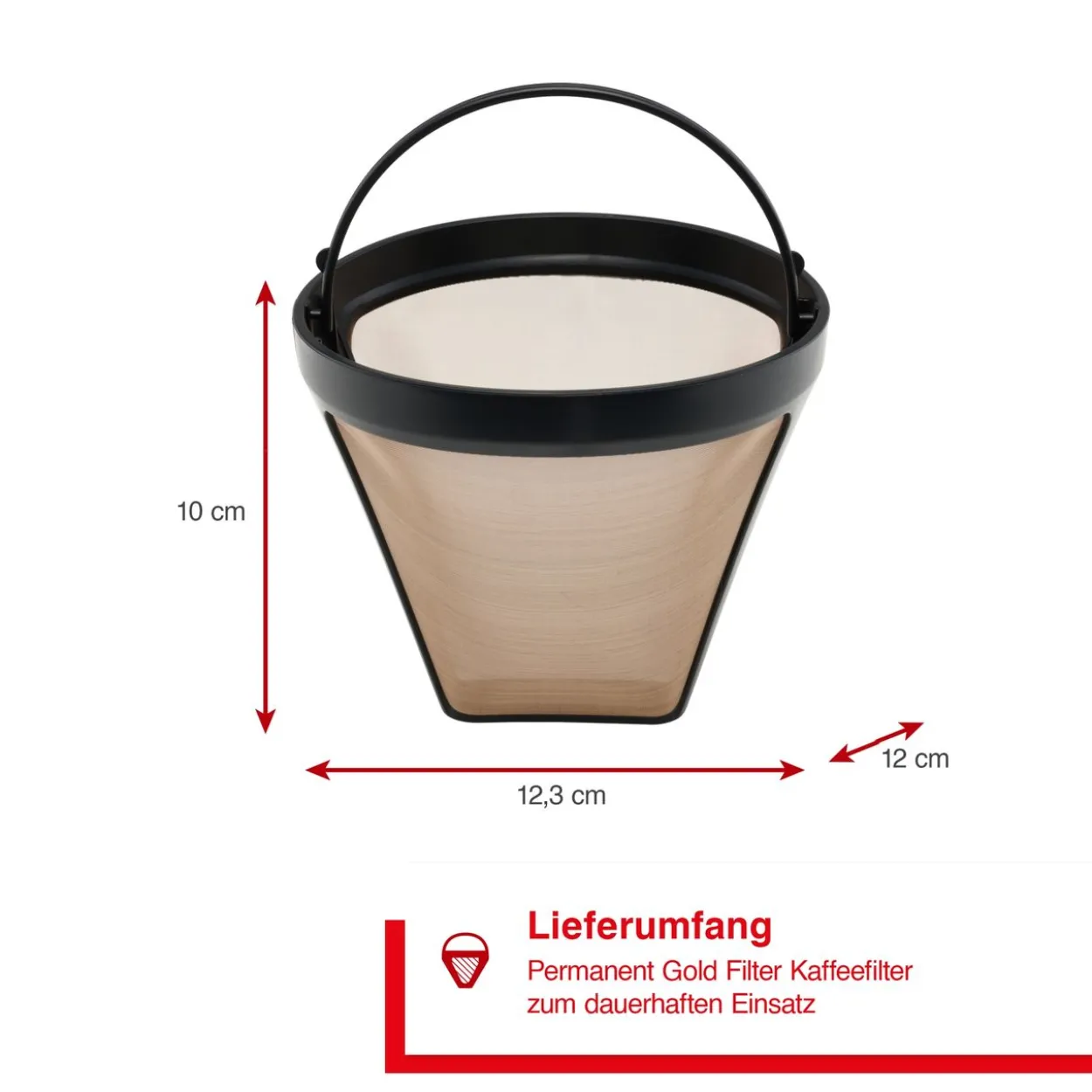 Solis Permanent Gold Filter Zum dauerhaften Einsatz geeignet