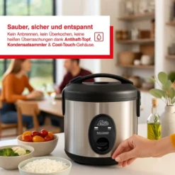 Solis Rice Cooker Compact (Typ 821) Reiskocher mit Warmhaltefunktion