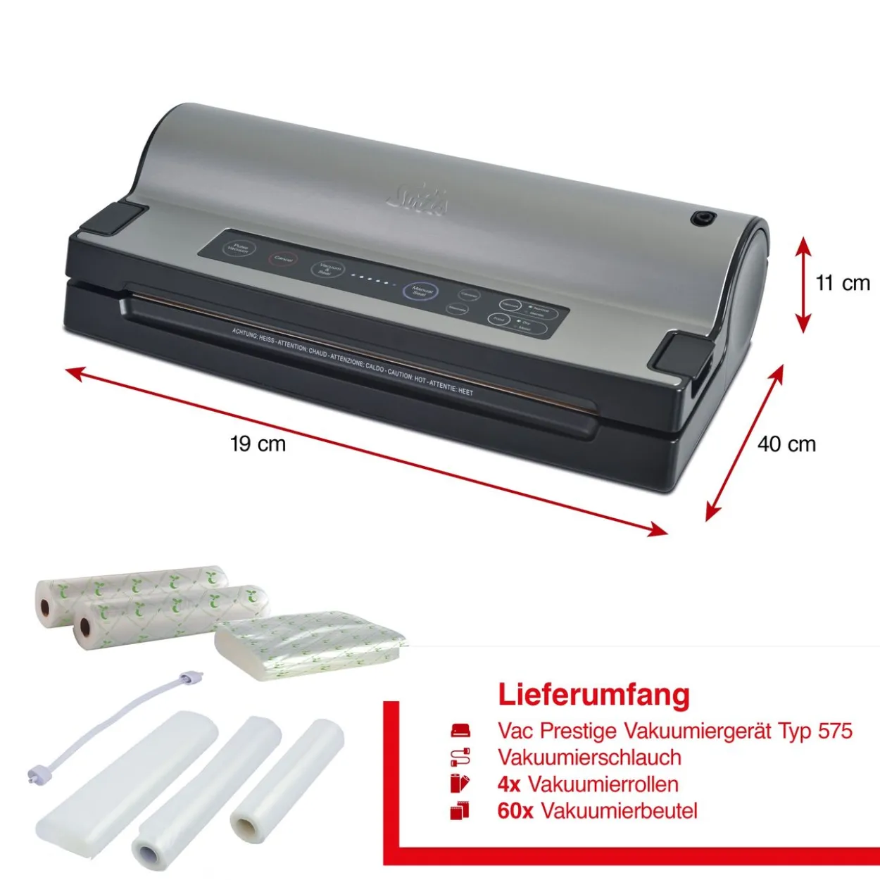 Solis Vac Prestige (Typ 575) Vorteils Pack Eco Beutel & Folien