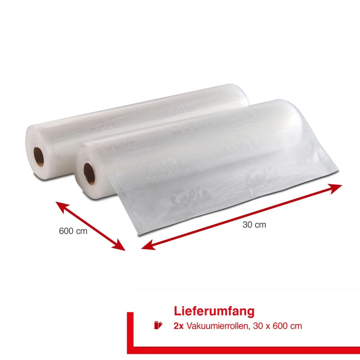 Solis Vakuumierfolien 2 Rollen 30x600 cm transparent