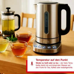 Solis Vario Temp Kettle (Type 5516) Wasserkocher mit Temperaturwahl