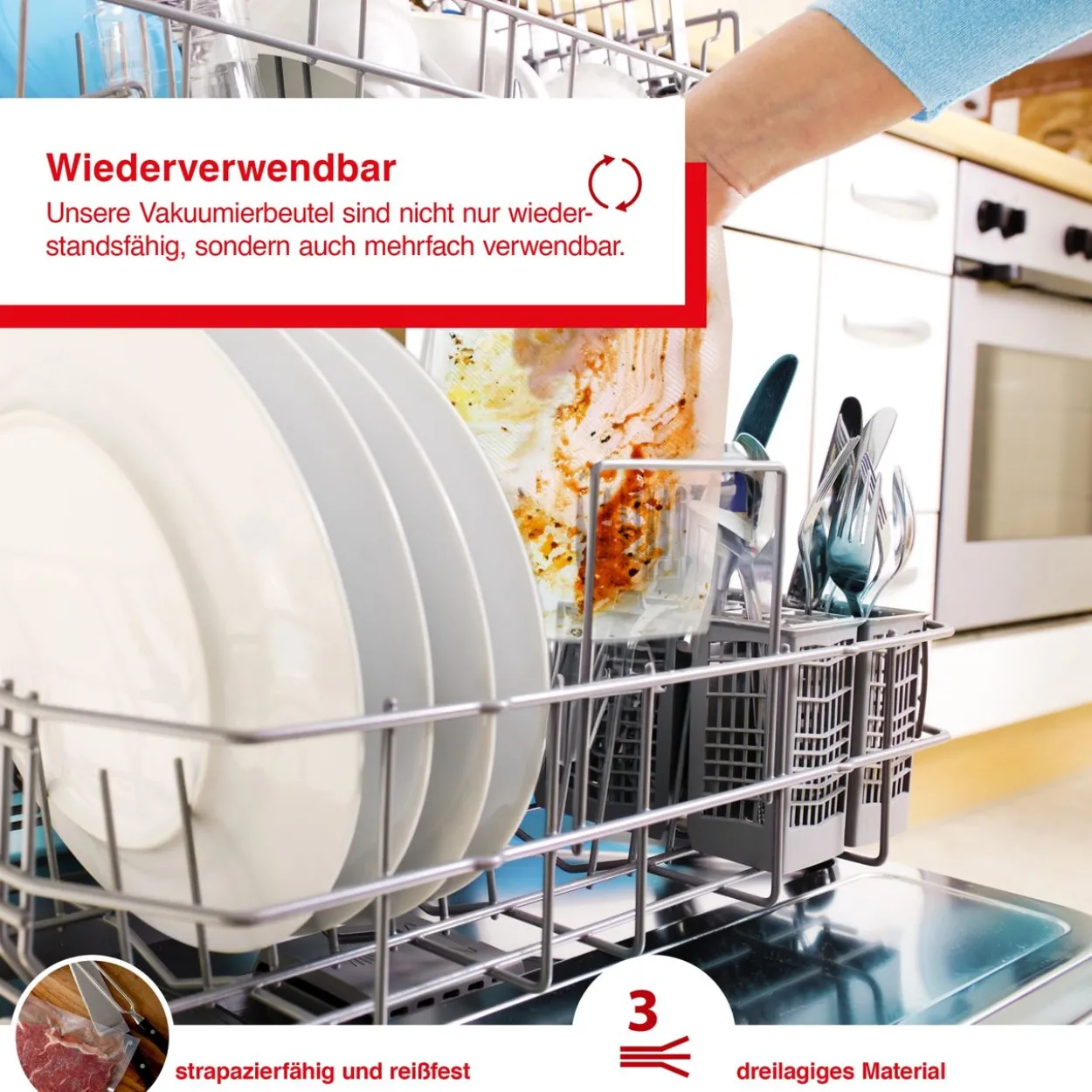 Solis Zip Vakuumierbeutel Starter Set transparent