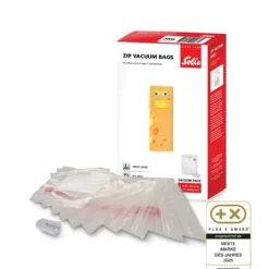 Solis Zip Vakuumierbeutel (10 Stk.) transparent, 20 x 23 cm