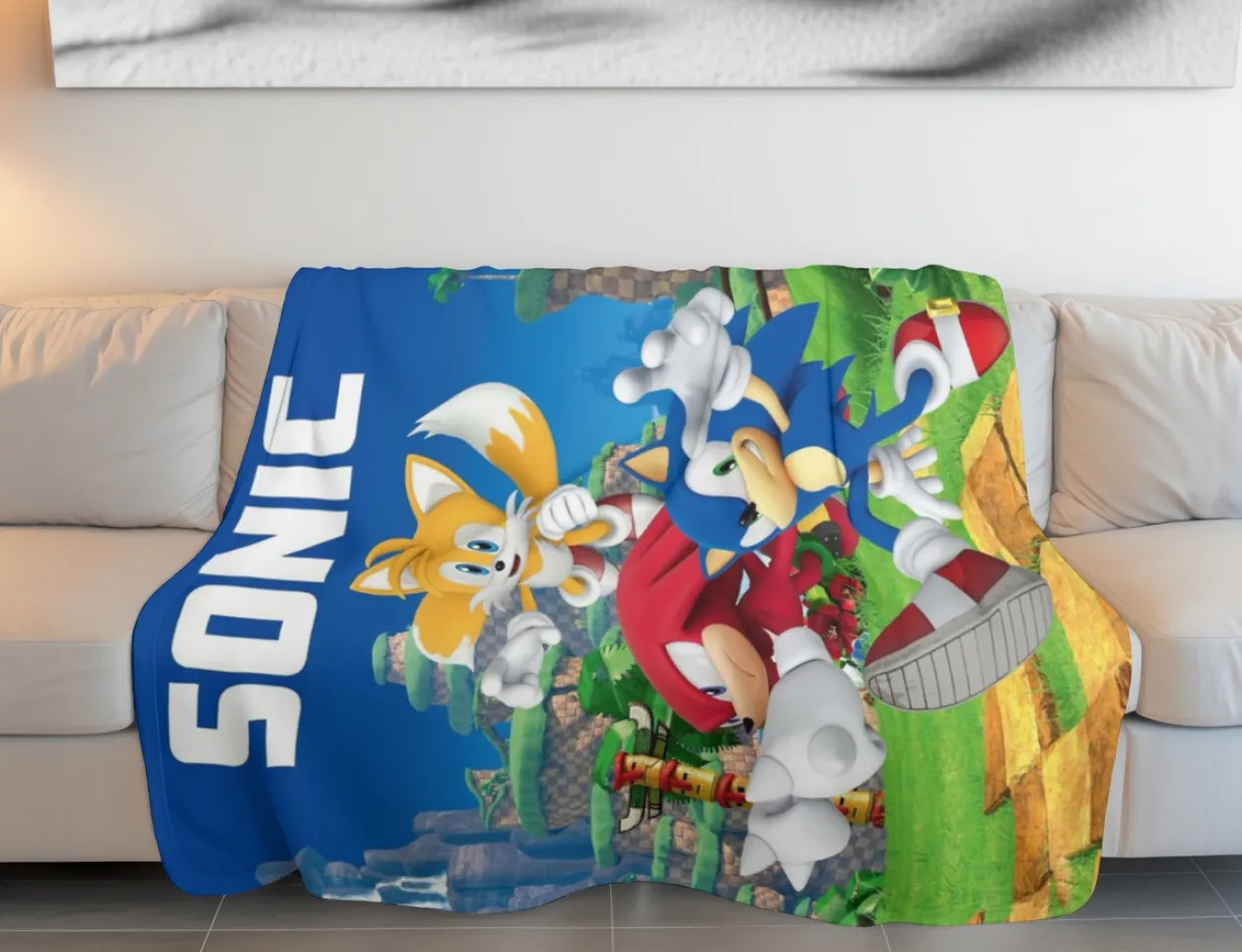 Sonic Kuscheldecke – Fleece 100x150 cm, weich & warm