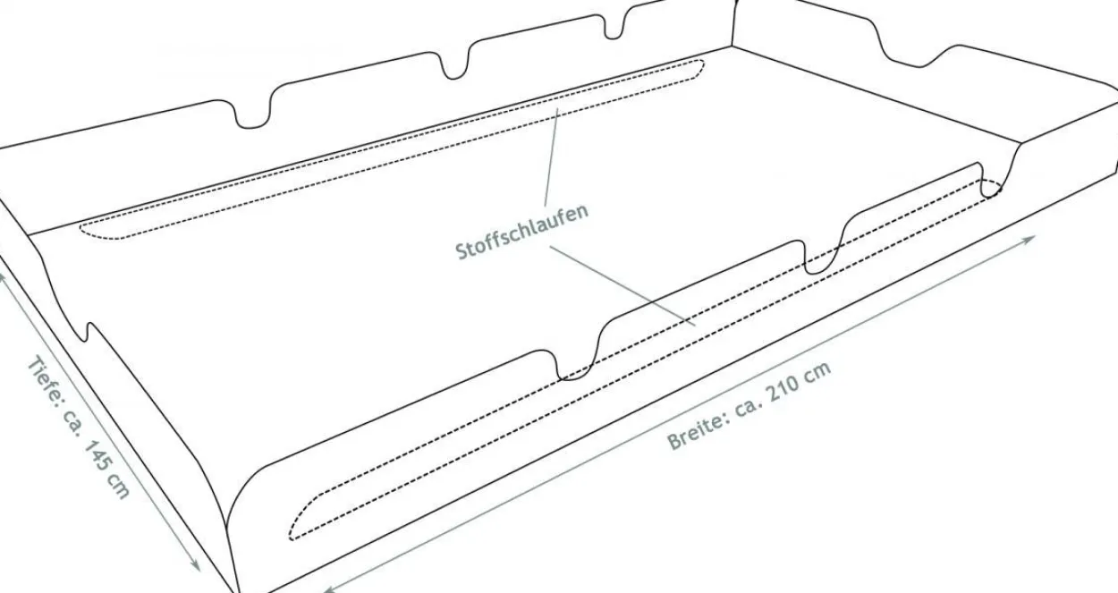 Sonnendach 210 x 145 cm PE blau