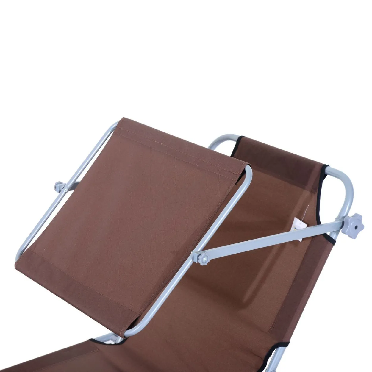 Sonnenliege klappbar mit Sonnenschutz - braun