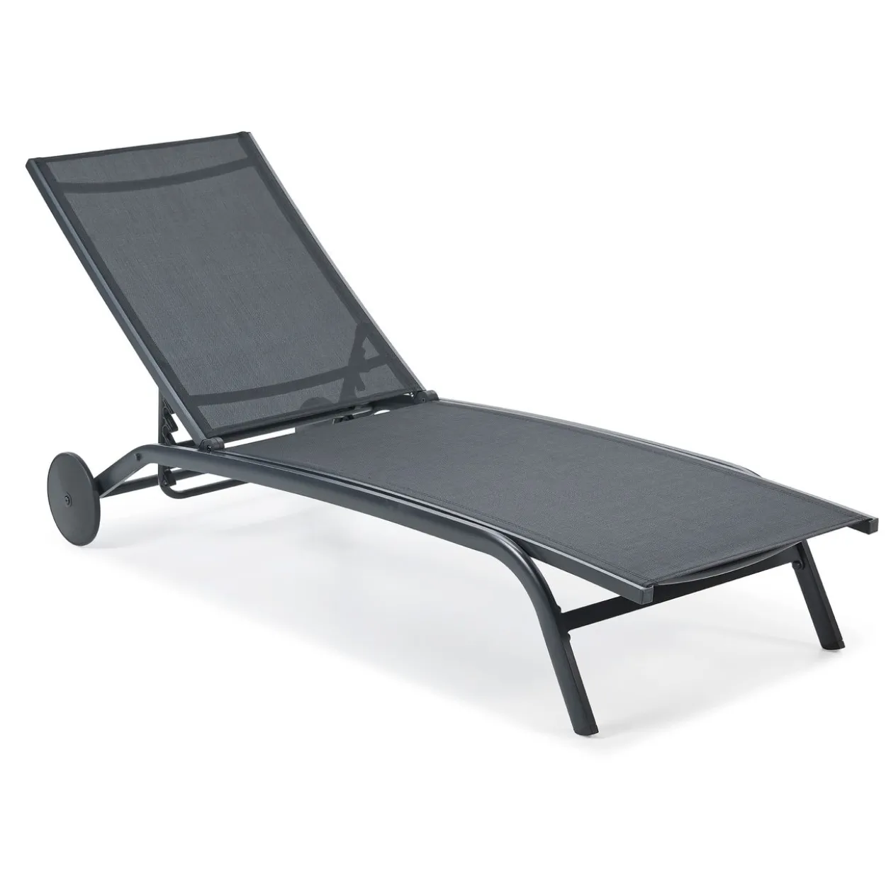 Sonnenliege NELE mit Rollen anthrazit ca. L 192 x B 71 x H 93 cm