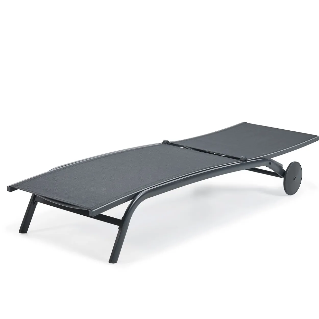 Sonnenliege NELE mit Rollen anthrazit ca. L 192 x B 71 x H 93 cm