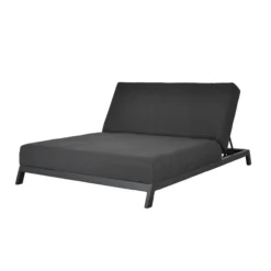 Sonnenliege VALENCIA mit 3-fach verstellbarer Rückenlehne, ca. 205 x 175 x 113 cm – Anthrazit