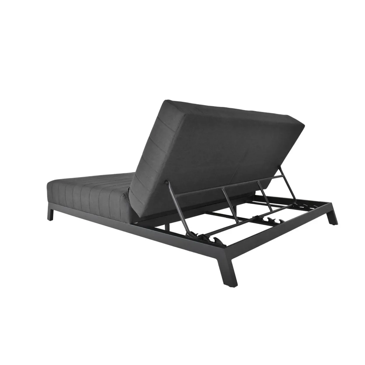 Sonnenliege VALENCIA mit 3-fach verstellbarer Rückenlehne, ca. 205 x 175 x 113 cm – Anthrazit