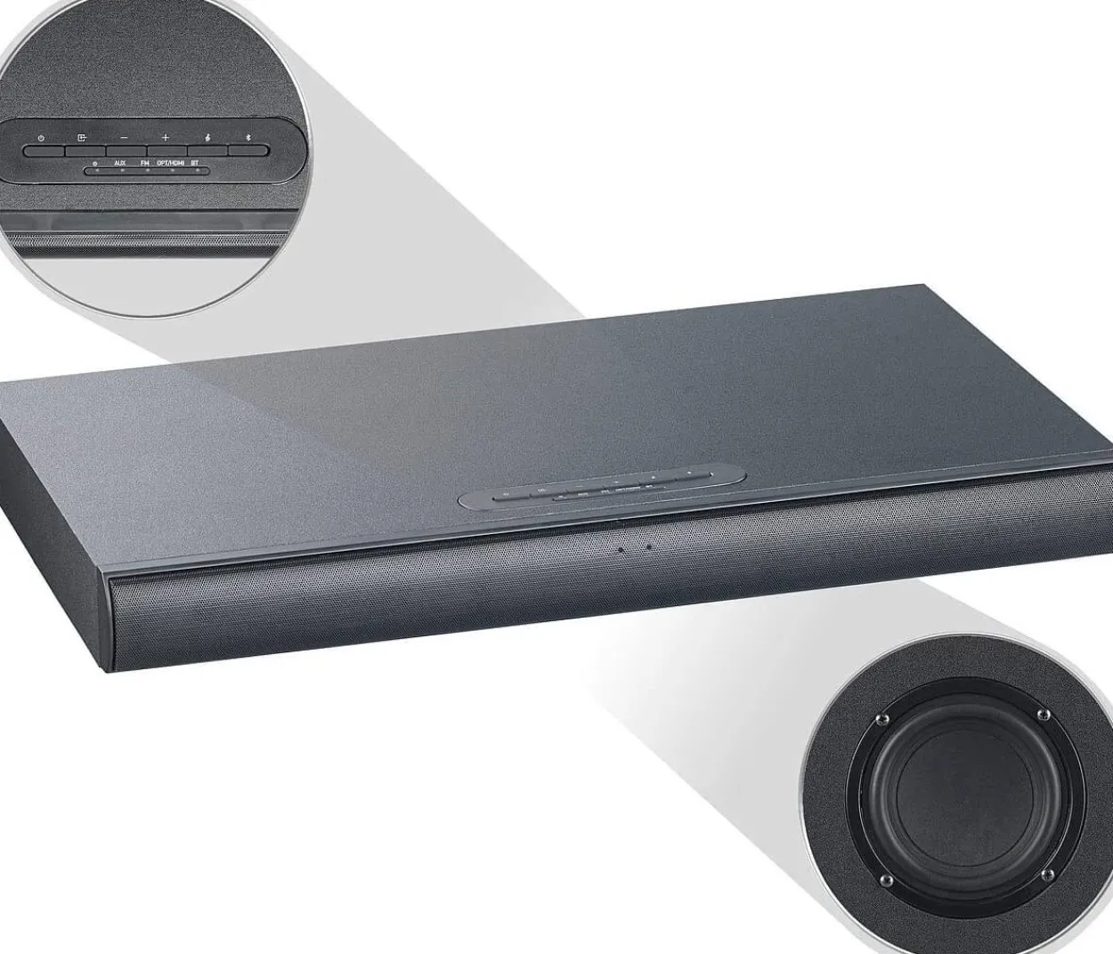 Soundbar MSX-700.dig 2.1-Soundbase mit integriertem Subwoofer