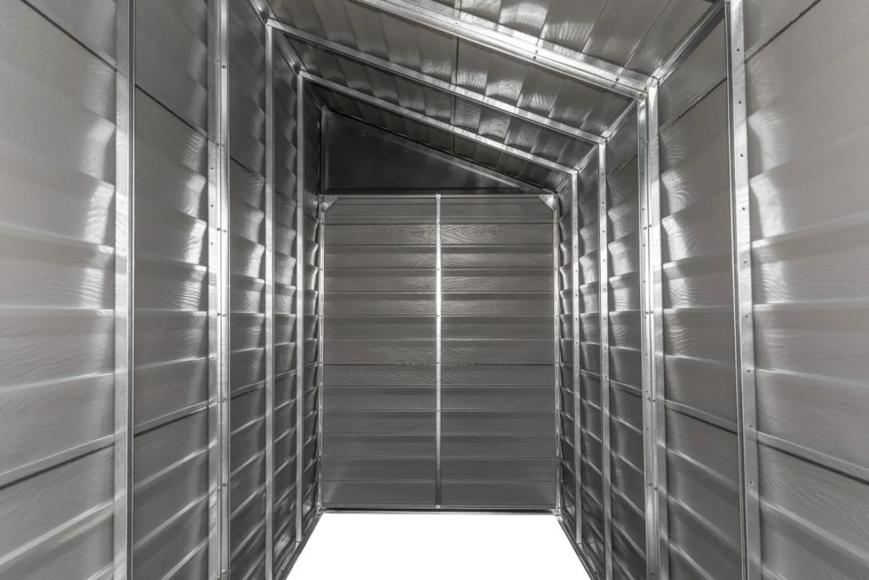 Spacemaker Metallgerätehaus Anlehnhaus 4x10 grau