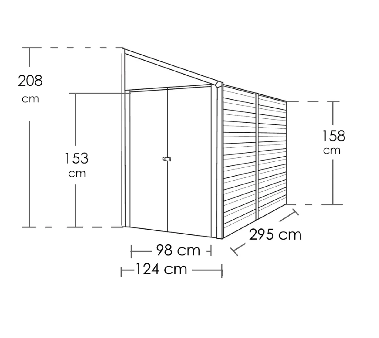 Spacemaker Metallgerätehaus Anlehnhaus 4x10 grau