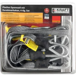 Spannseil flach mit Haken - 4tlg.
