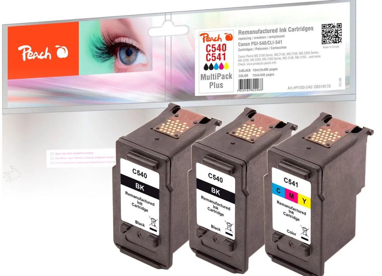 Spar Pack Plus Druckköpfe ersetzt Canon PG-540BK*2, CL-541C