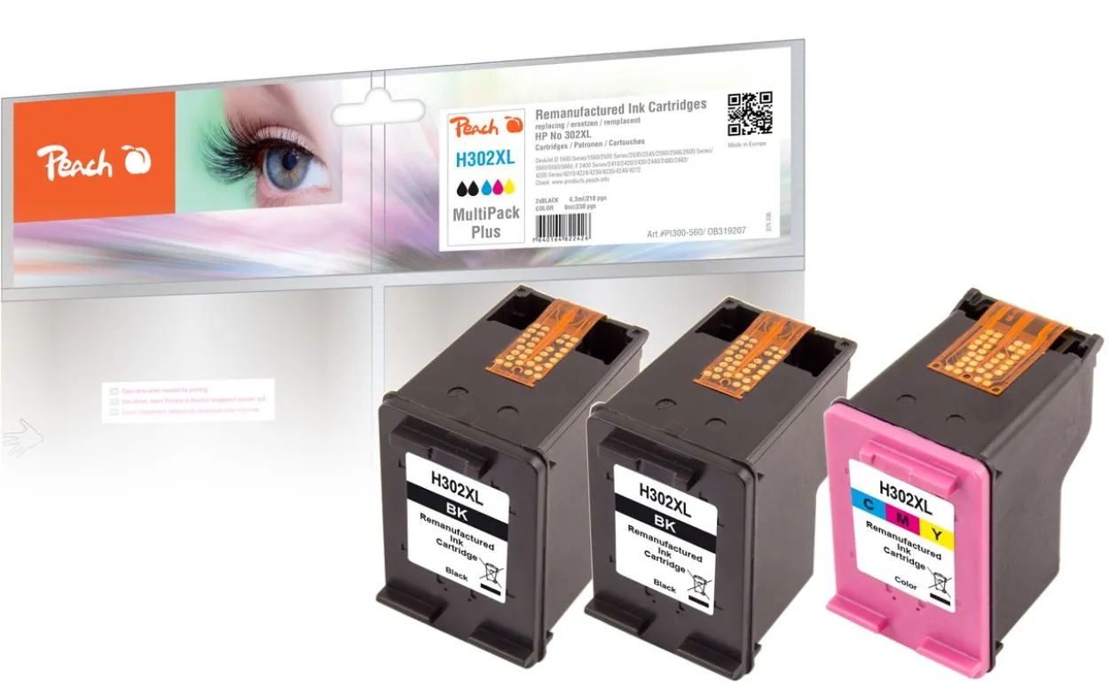 Spar Pack Plus Druckköpfe ersetzt HP No. 302XL
