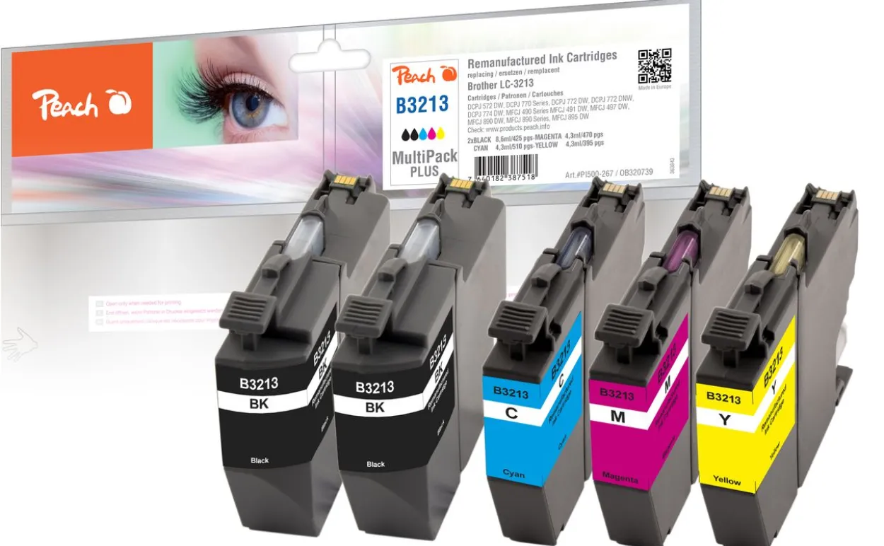Spar Pack Plus Tintenpatronen, ersetzt Brother LC-3213