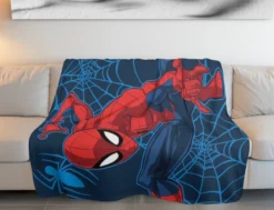Spiderman Kuscheldecke – Decke fürs Bett & Sofa, 130x160 cm