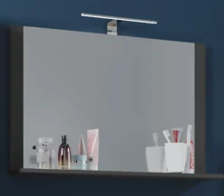 Spiegel Lendas mit Ablage 80 cm Anthrazit