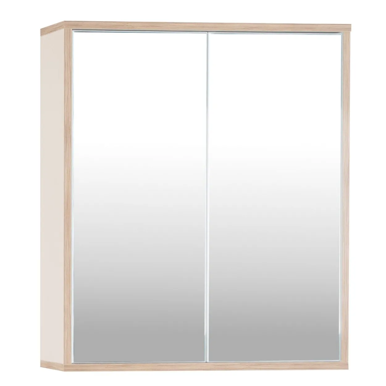 Spiegelschrank MORENA mit 2 Türen, cashmere/Eiche