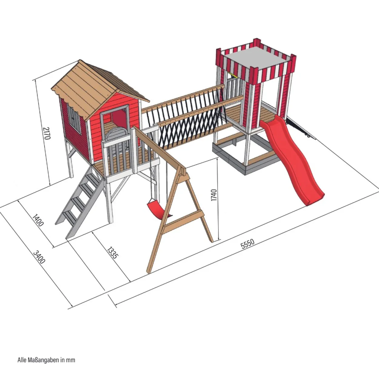 Spielpark WUNDERLAND inkl. Schaukel