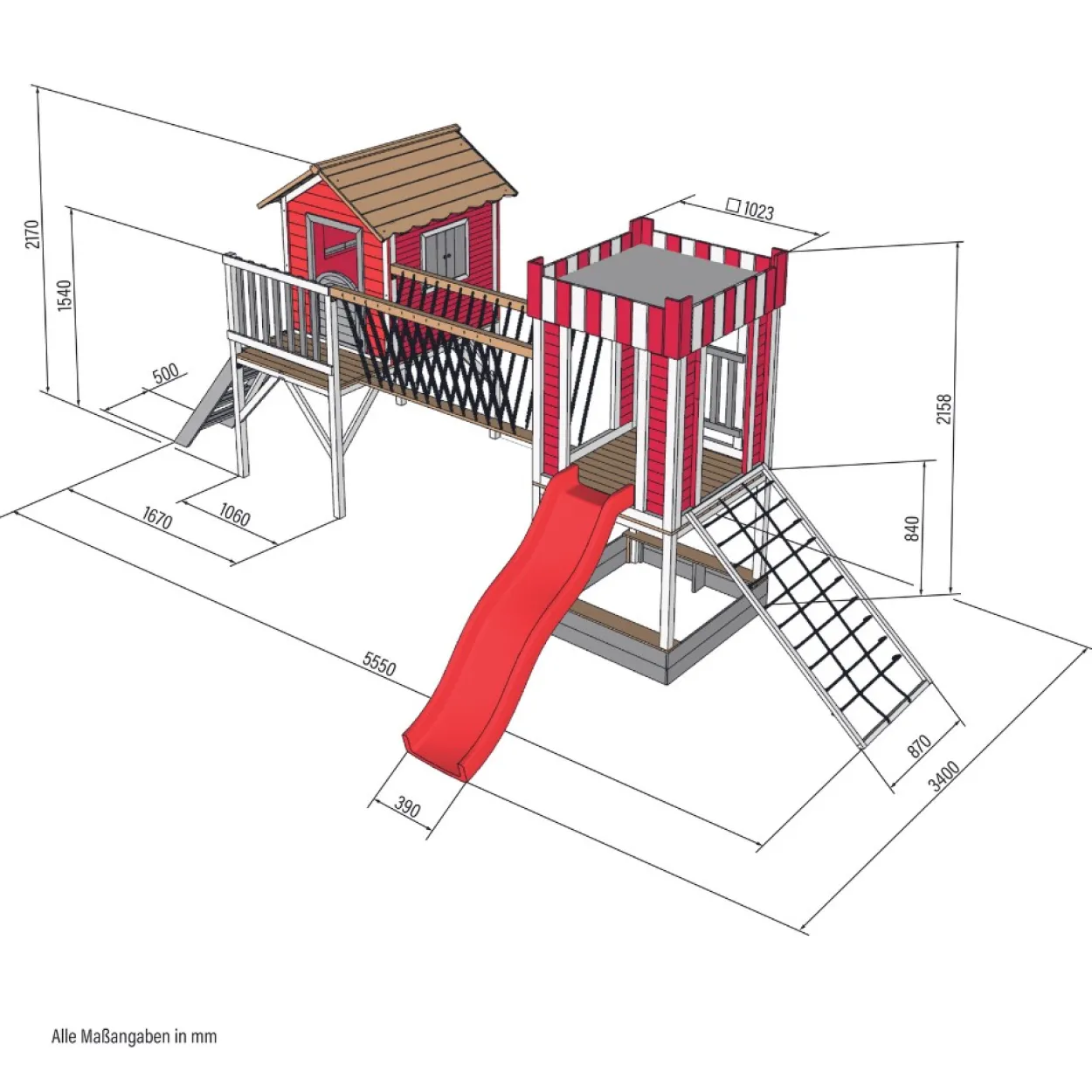 Spielpark WUNDERLAND inkl. Schaukel