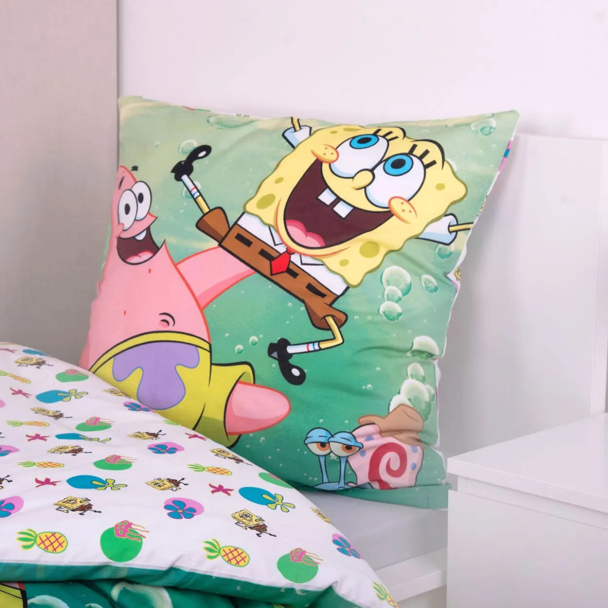 SpongeBob Bettwäsche Größe 80x80 + 135x200 cm