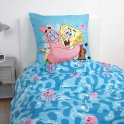 Spongebob Bettwäsche Größe 80x80 + 135x200 cm