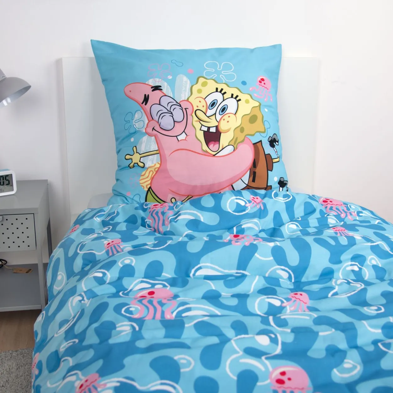 Spongebob Bettwäsche Größe 80x80 + 135x200 cm
