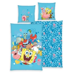 Spongebob Bettwäsche Größe 80x80 + 135x200 cm