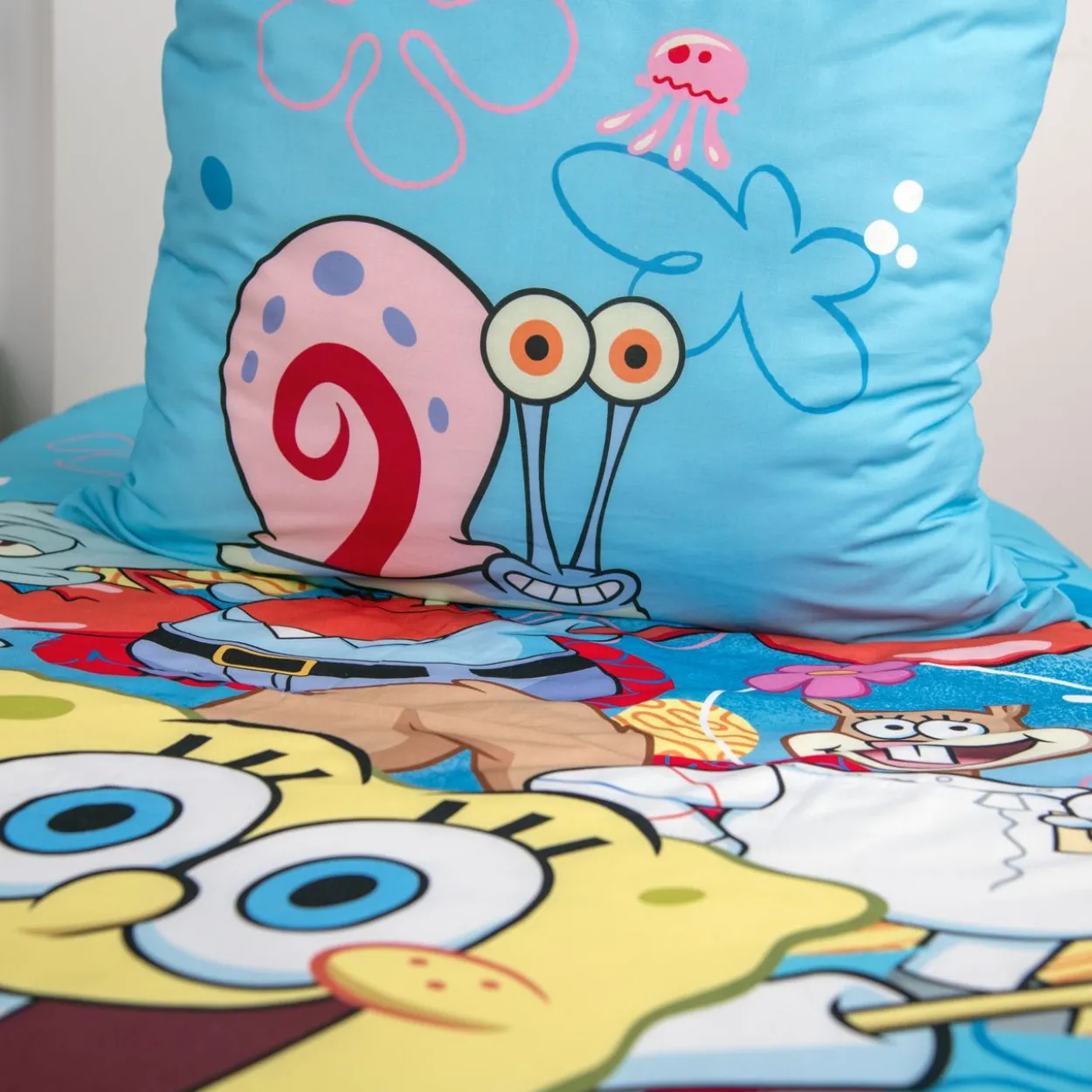 Spongebob Bettwäsche Größe 80x80 + 135x200 cm