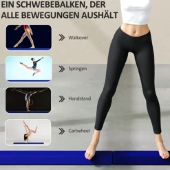 SPORTNOW 236 cm Klappbarer Schwebebalken, tragbar Turnbalken, Balance Beam