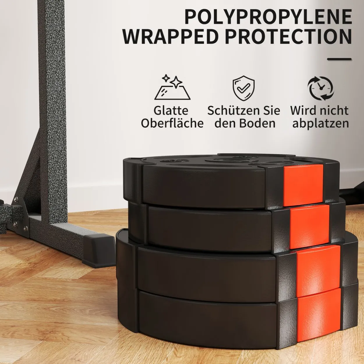 SPORTNOW 4er-Set Hantelgewichte, Hantelscheiben-Set