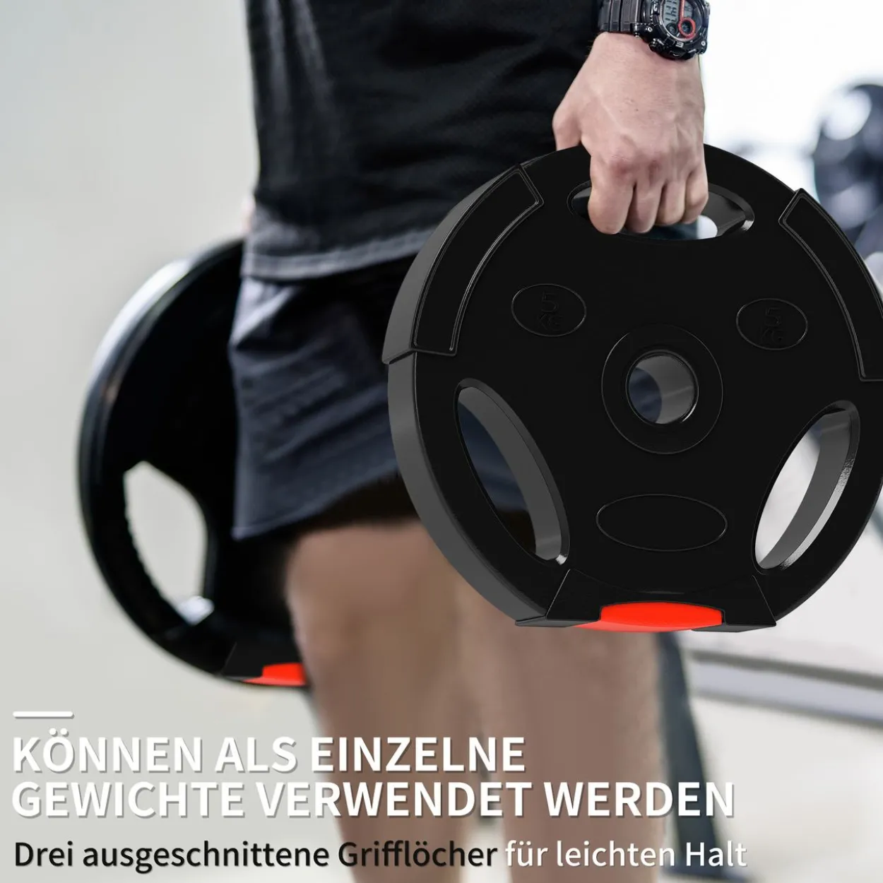 SPORTNOW 4er-Set Hantelgewichte, Hantelscheiben-Set
