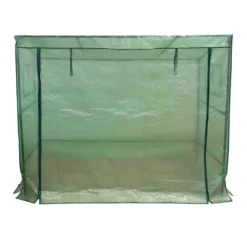 Stabiles Gewächshaus 200x77x169 cm, Foliengewächshaus mit 2 Fenstern