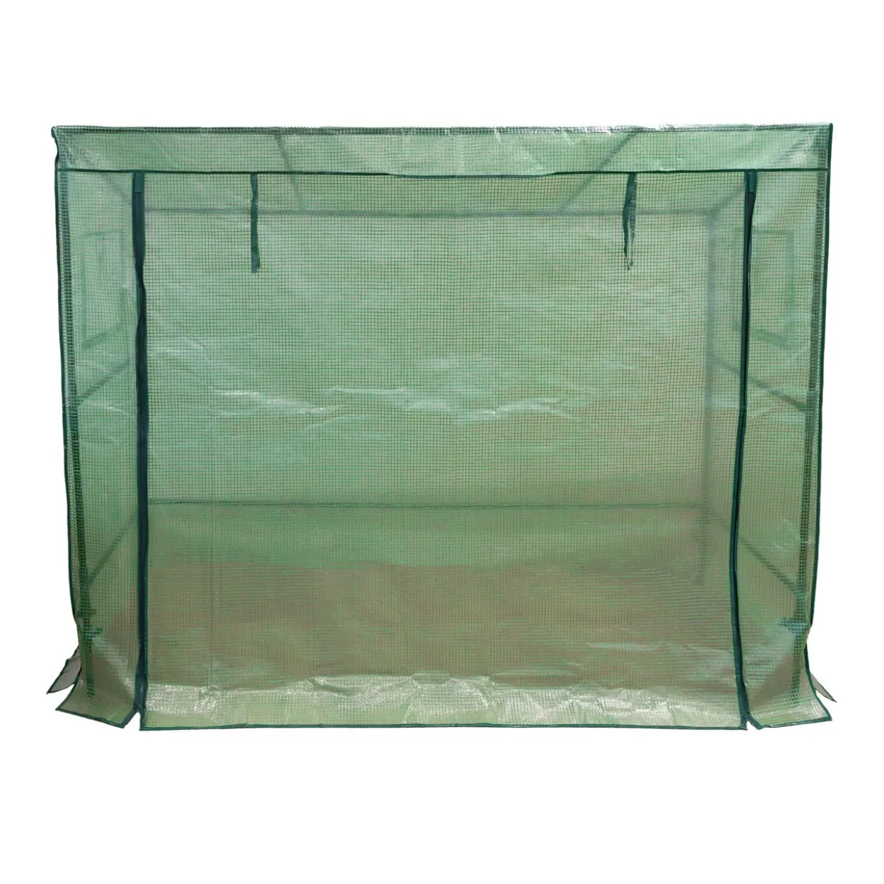 Stabiles Gewächshaus 200x77x169 cm, Foliengewächshaus mit 2 Fenstern