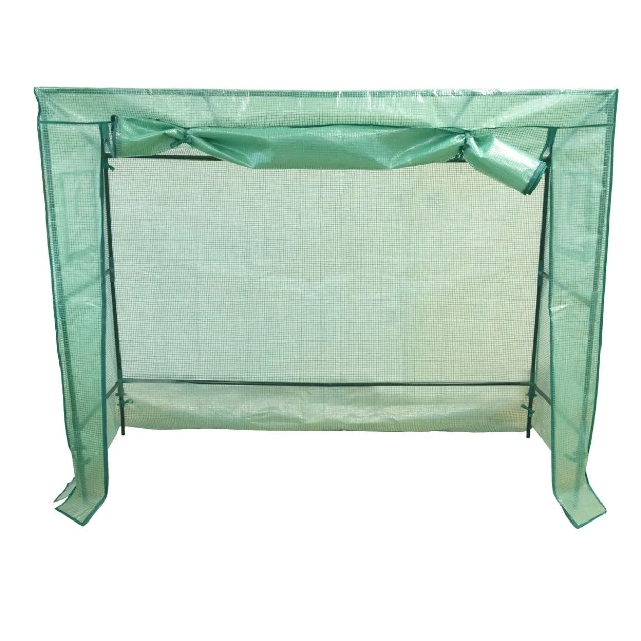 Stabiles Gewächshaus 200x77x169 cm, Foliengewächshaus mit 2 Fenstern