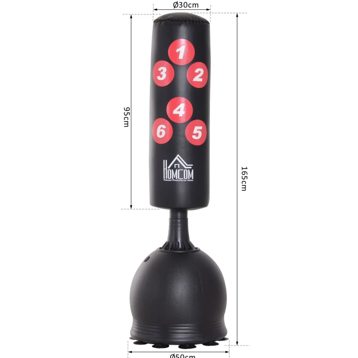 Standboxsack Boxpuppe Boxpartner Schwarz Ø50 x H165 cm