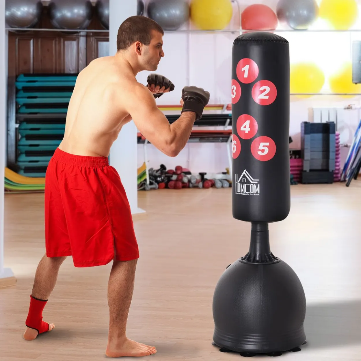 Standboxsack Boxpuppe Boxpartner Schwarz Ø50 x H165 cm