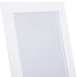 Standspiegel Ganzkörperspiegel Schminkspiegel Erhöhte Füße Pflegeleicht MDF Weiß 47 x 46 x 148 cm