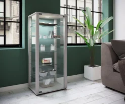 Standvitrine "Kavisa L" Silber