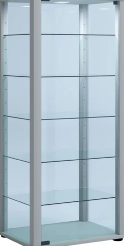 Standvitrine "Kavisa L" Silber