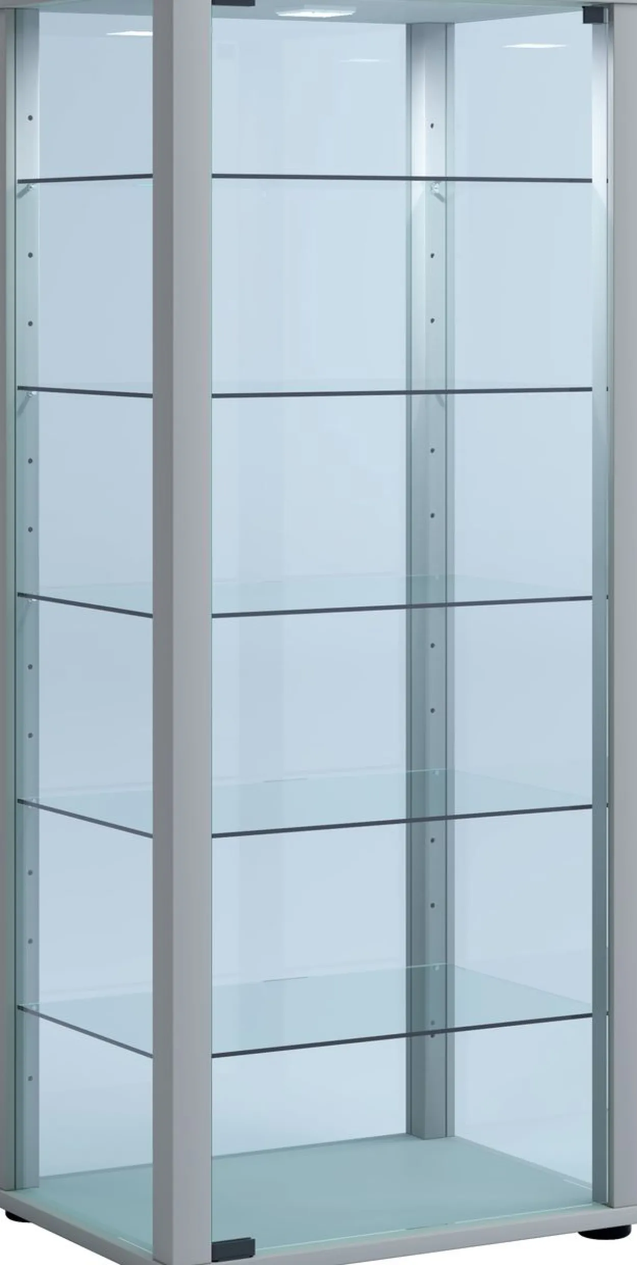 Standvitrine "Kavisa L" Silber